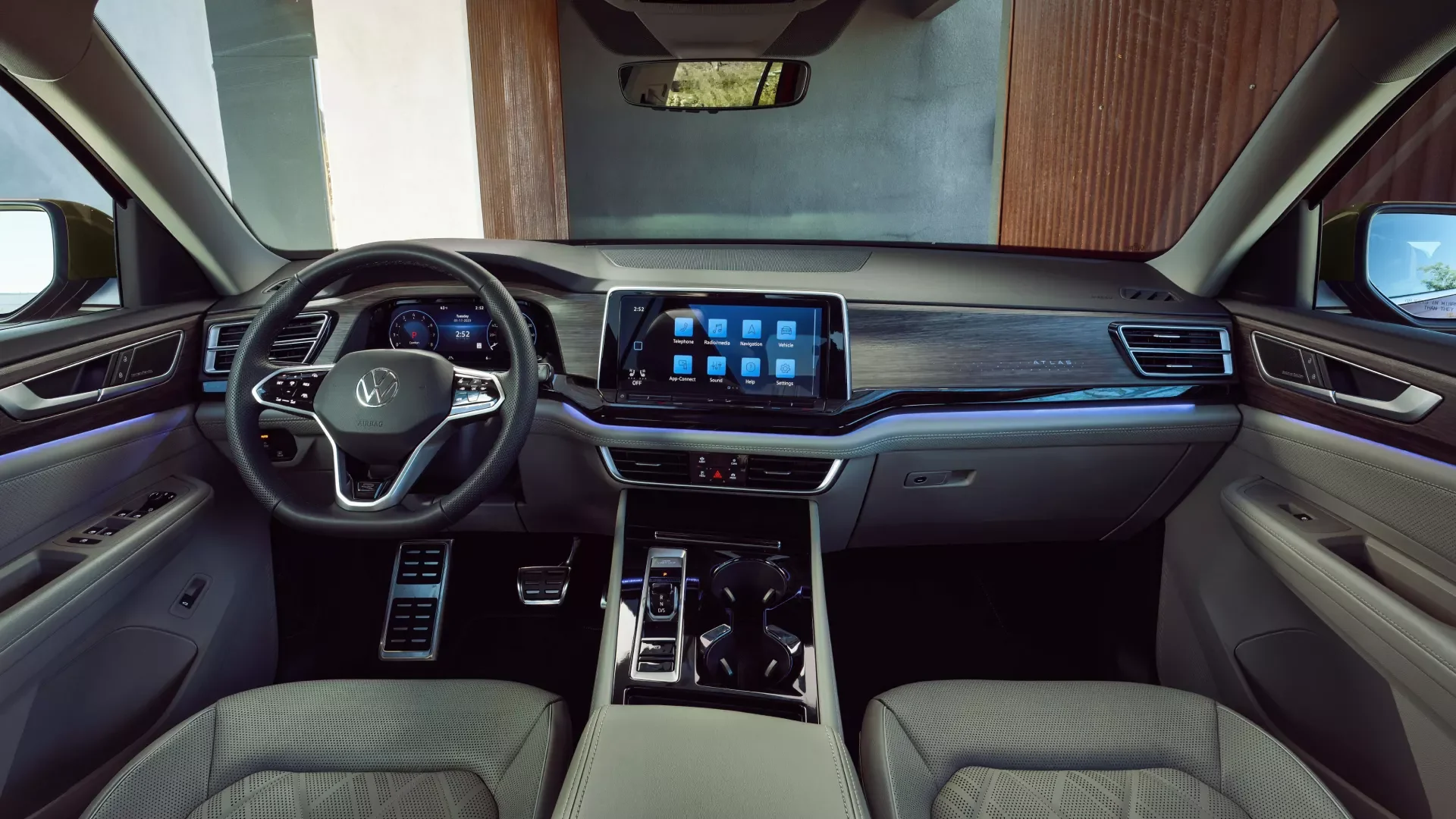 2026 VW Atlas interior view — 3-row seating for Wayne County families