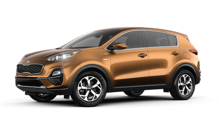 2020 Kia Sportage An orange 2020 Kia Sportage