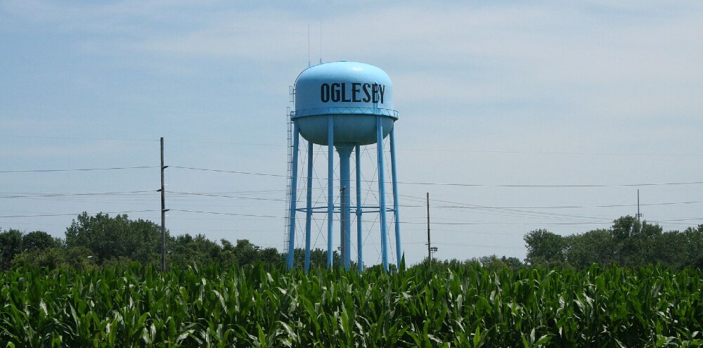 Water Tower In Oglesby