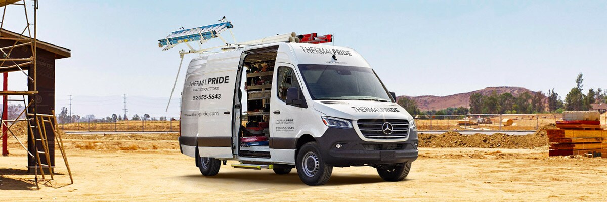 Exterior shot of a Sprinter.