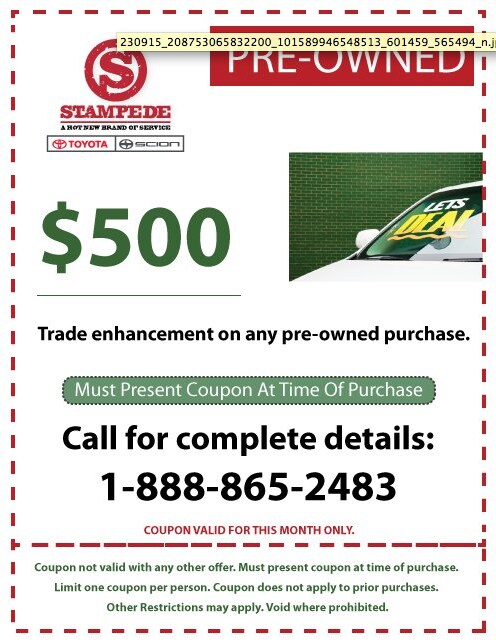 Preowned $500 Coupon