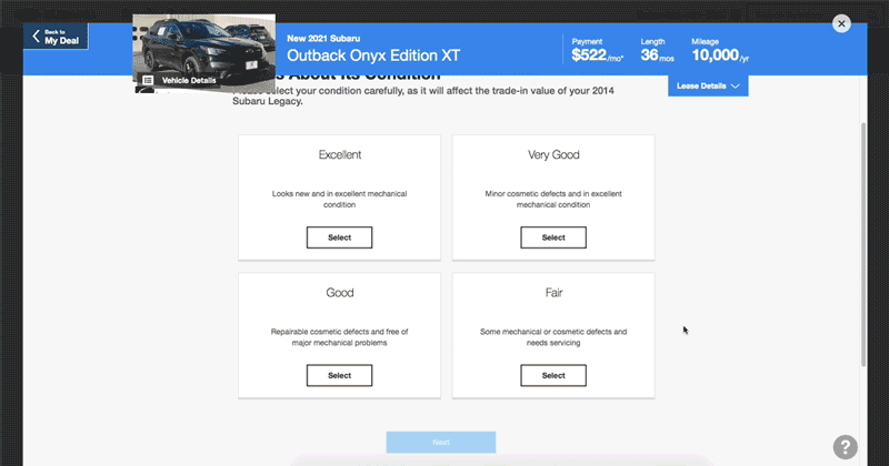 gif showing how to enter vehicle descriptions