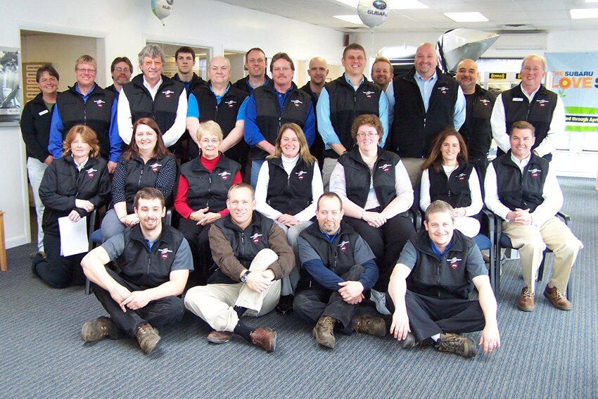Stanley team with Dick Stanley memorial vests