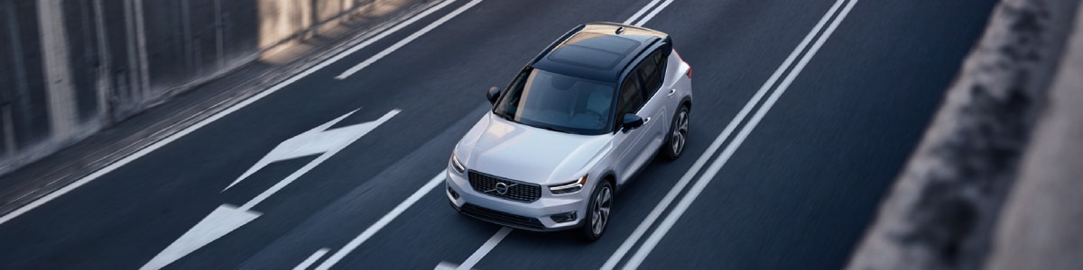 New 2020 Volvo XC40 New Volvo XC40 driving down the highway