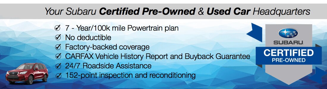 Subaru Certified Pre-Owned Program