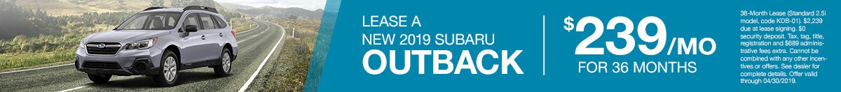 Subaru April Outback Offer