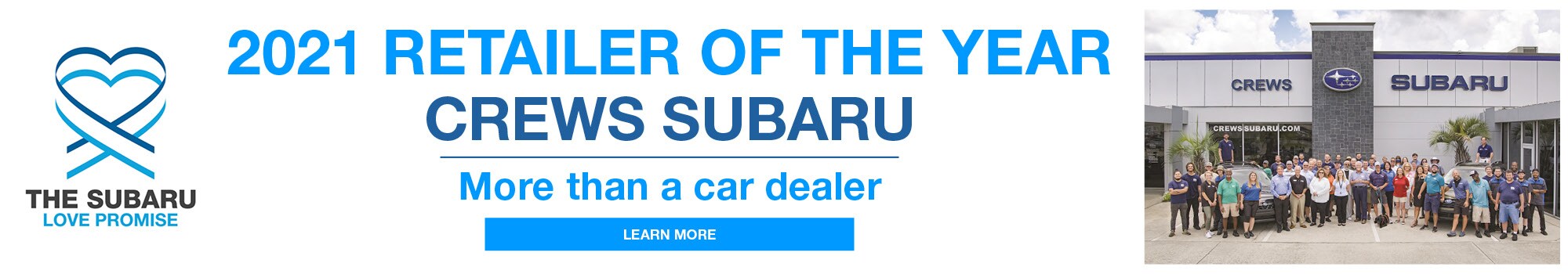 Crews Subaru Retailer of the Year Award SL