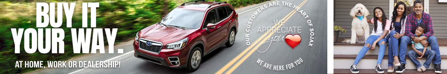 Buy it your way at Subaru of Jacksonville