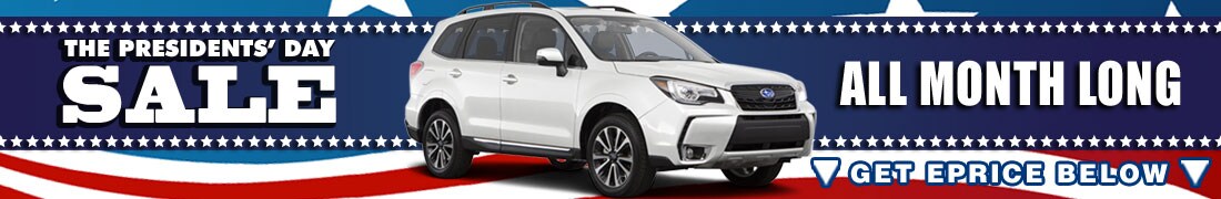 Presidents' Day Sale at Subaru of Jacksonville - get your savings below