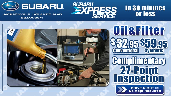Sbuaru Express Service available at Subaru of Jacksonville, FL