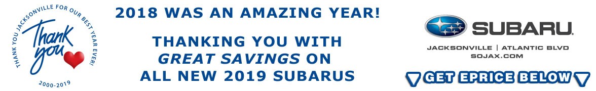 Thak you sale means huge savings at Subaru of Jacksonville FL