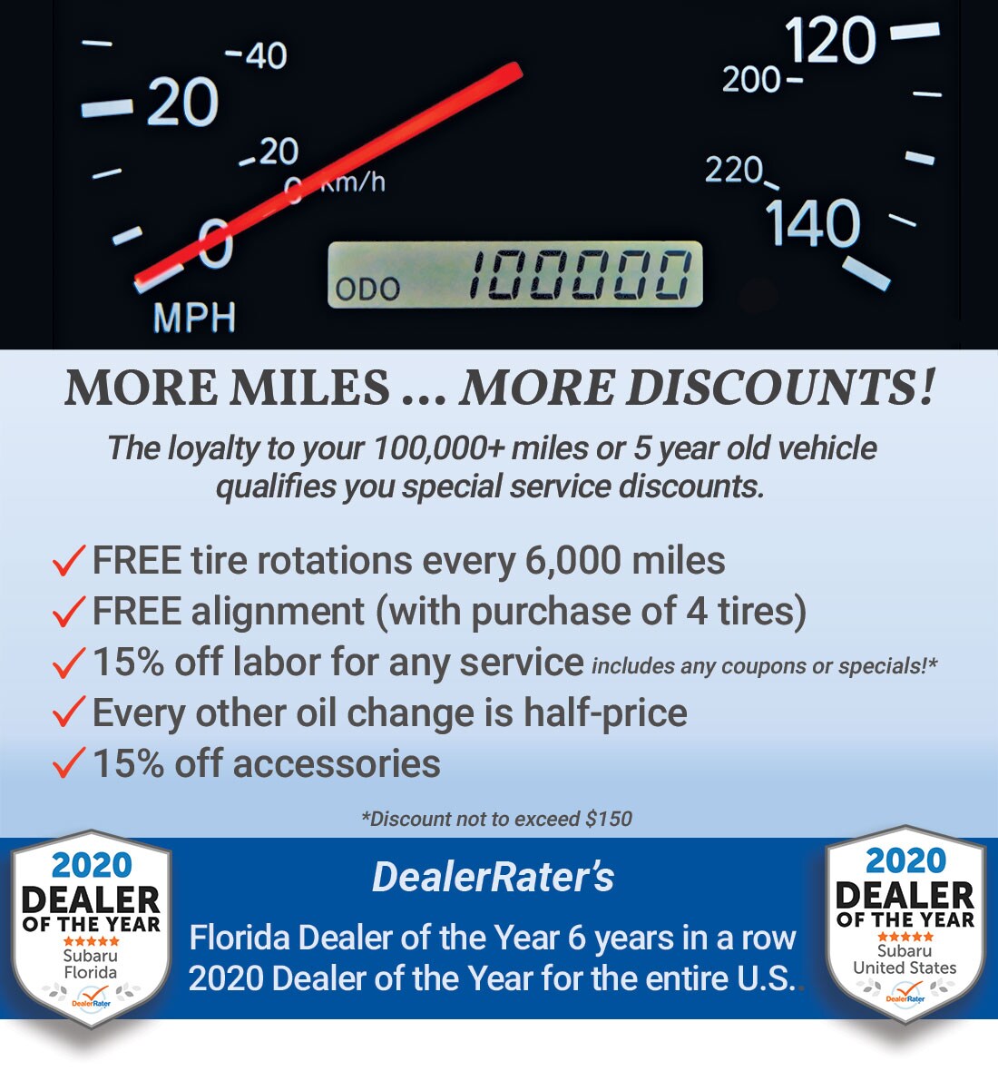 Legends VIP
Program at Subaru of Jacksonville