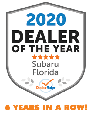 SOJAX DealerRater's FL Subaru Dealer of the Year 6 years in a row
