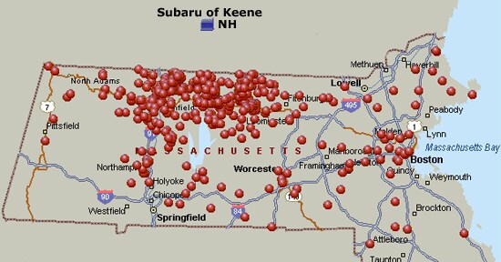 Mass sales and service Map