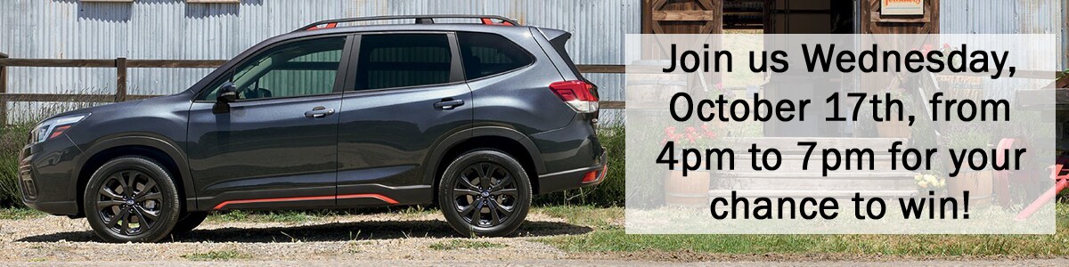 2019 Subaru
Forester Sports Ticket Prizes