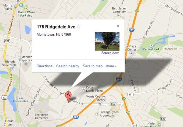 Morristown Subaru dealership map Morristown Subaru dealership map