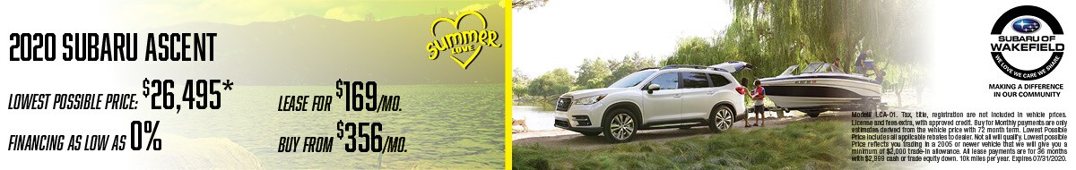 New 2020 Subaru Ascent Subaru Ascent Wakefield MA
