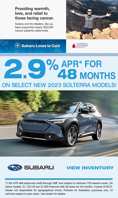 2.9% APR for 48 Months on Select 2023 Solterra Models