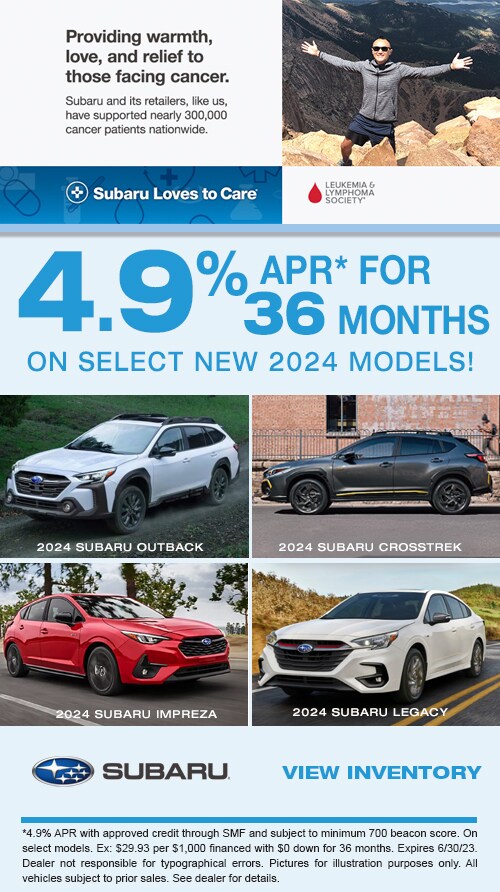 4.9% APR for 36 Months on Select 2024 Models