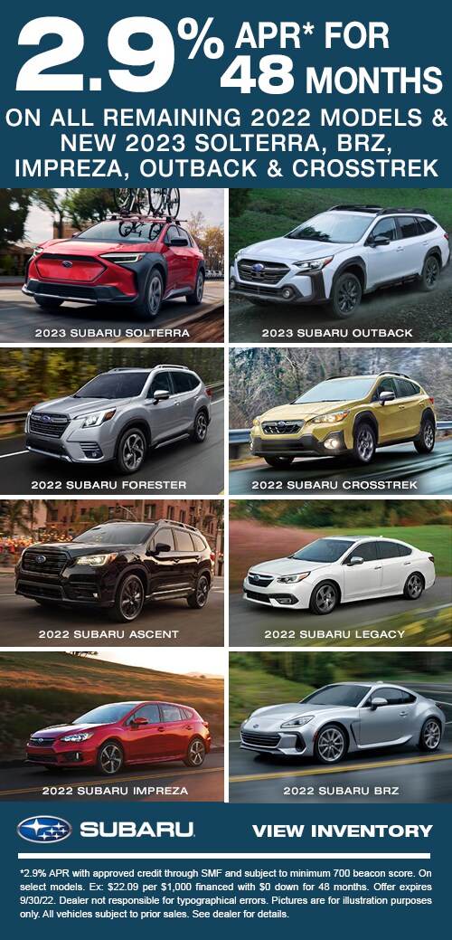 2.9% APR Financing For 48 Months Available