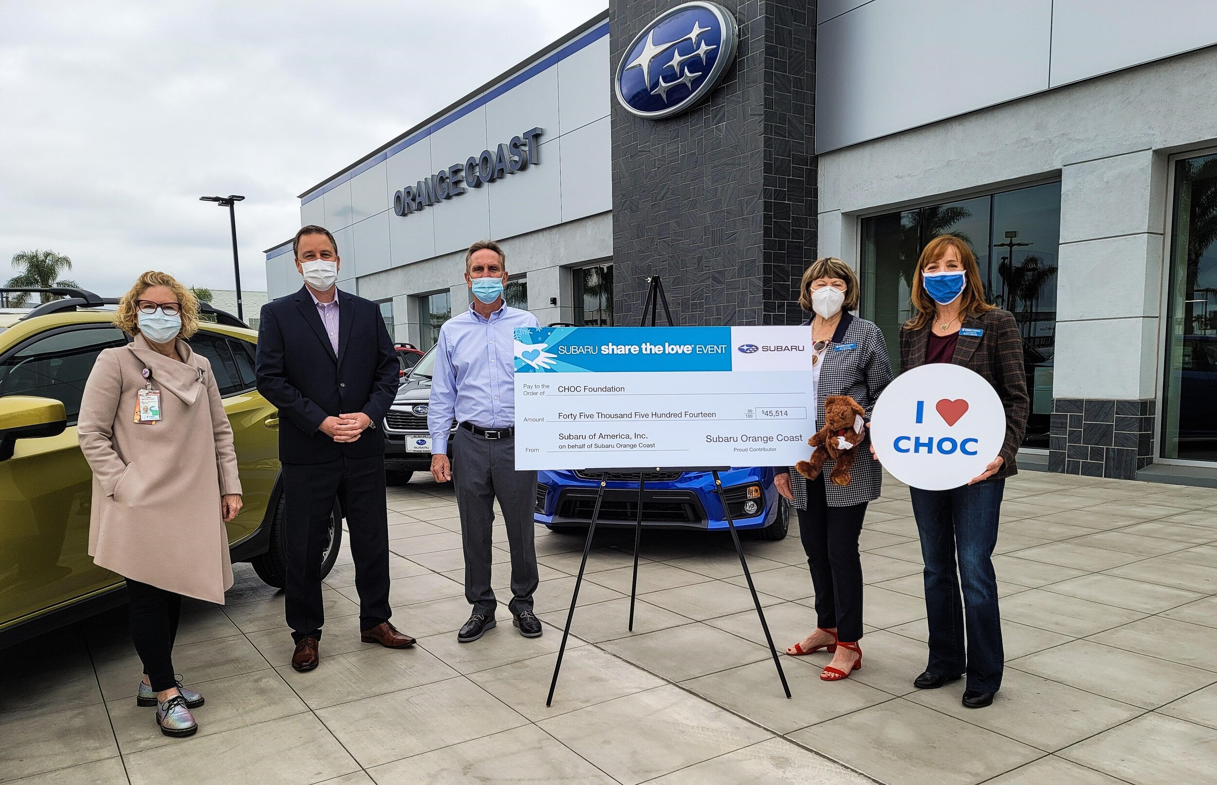 Subaru Orange Coast Choc Share The Love Check Presentation