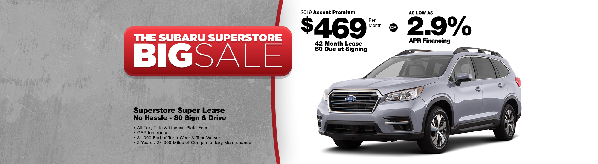 2019 Subaru Ascent Premium Lease or Finance Special in Surprise, AZ 2019 Subaru Ascent Premium Lease or Finance Special in Surprise, AZ