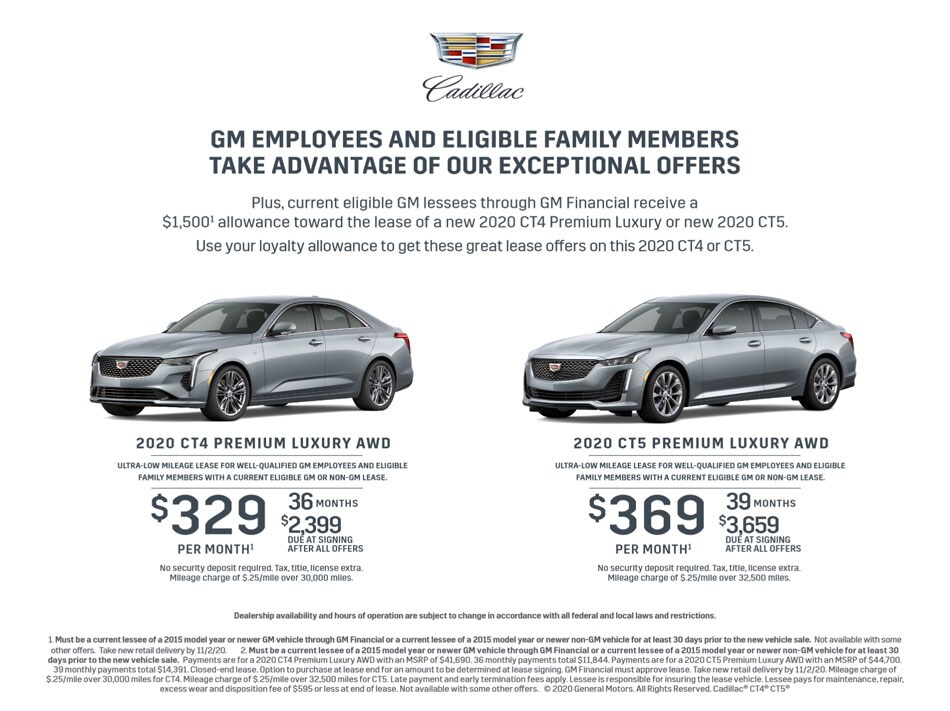 Cadillac Car Lease Offers Oct 20