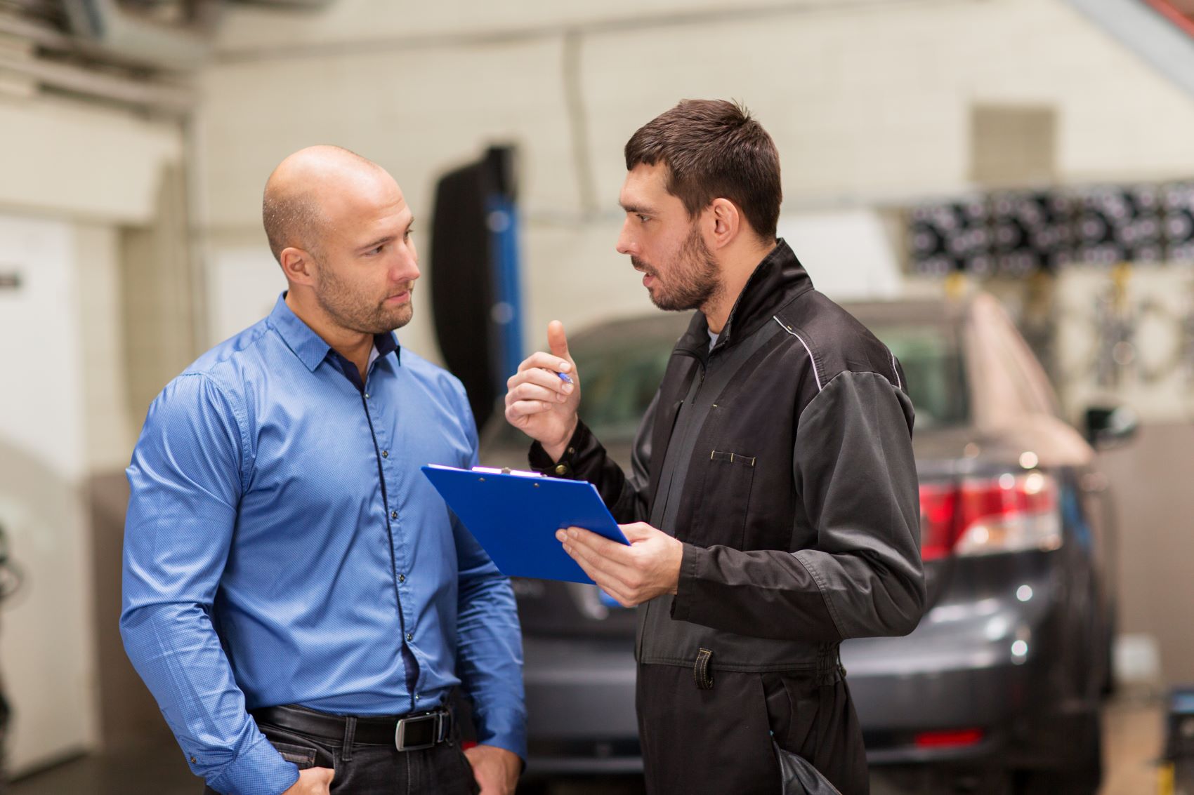 Service Technician Talking to Customer