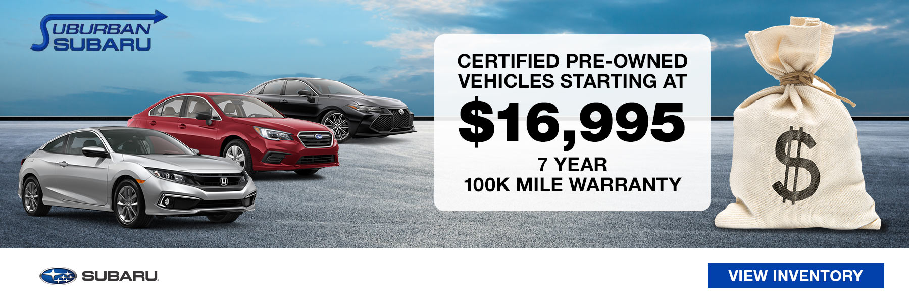 Certified Pre-Owned Vehicles Starting at $16,995.