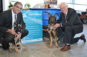 Lane & Pete With Fidelco
Dogs!