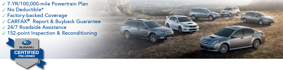Subaru Certified Pre-Owned Vehicle Program