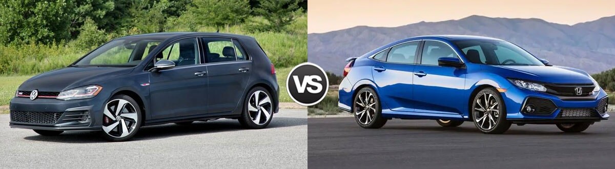2019 Volkswagen Golf GTI vs 2019 Honda Civic Si