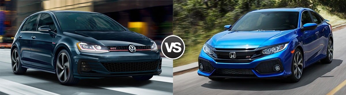 2019 Volkswagen Golf GTI vs 2019 Honda Civic Si