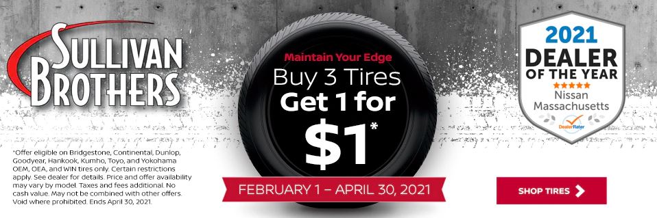 Buy 3 Tires Get 1 For $1