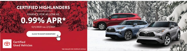 Sullivan Brothers Toyota - .99% APR On Certified Pre-Owned Highlander