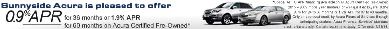 Acura Certified Pre-Owned Finance Special at Sunnyside Acura in Nashua NH