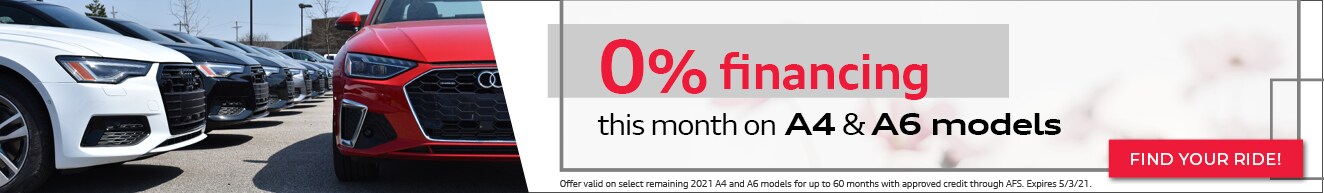 Audi Middleburg Heights -Purchase a 2021 A4 or A6 Model with 0% financing