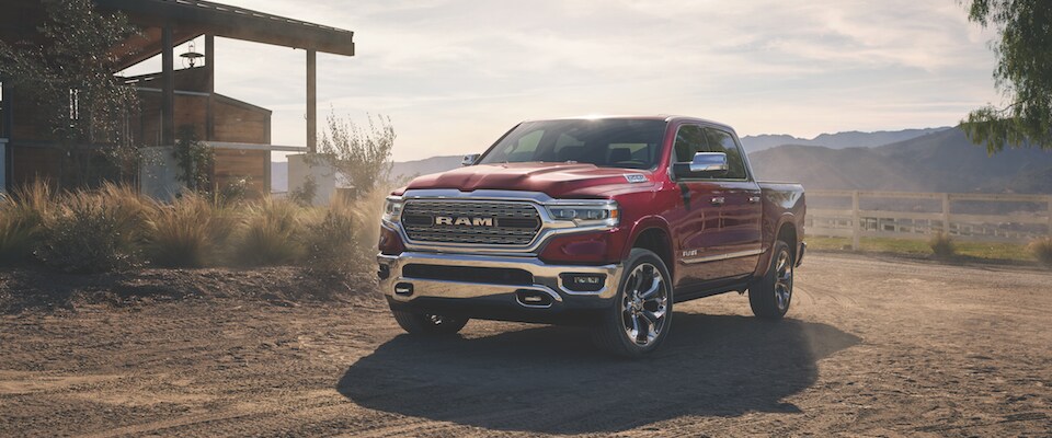 2019 Ram 1500 parked on a farm