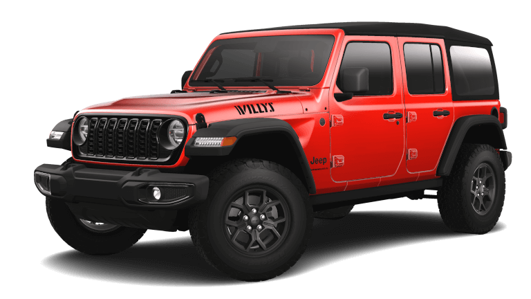 2024 Wrangler Willys in Firecracker Red