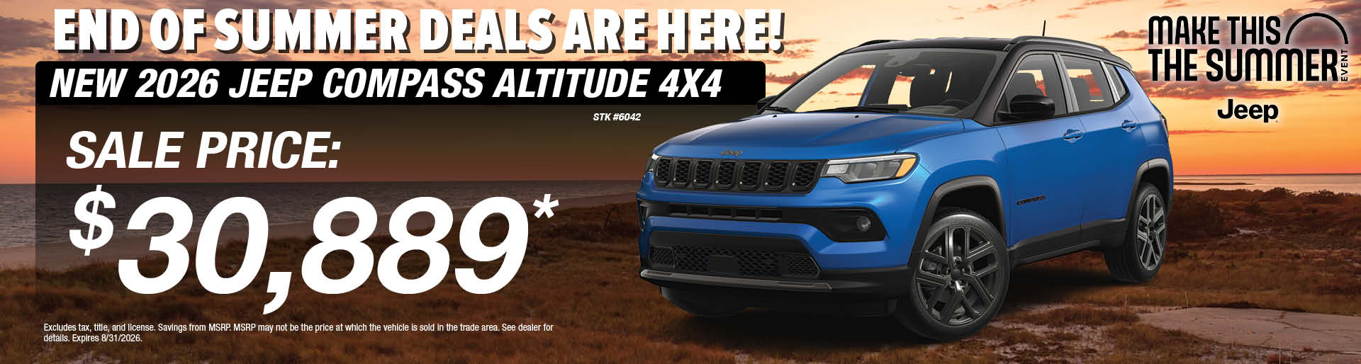 New 2026 Jeep Compass Offer | Sunnyside CDJR