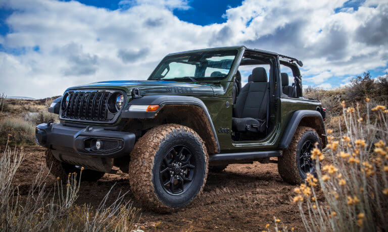 2025 Jeep Wrangler offroading with doors off