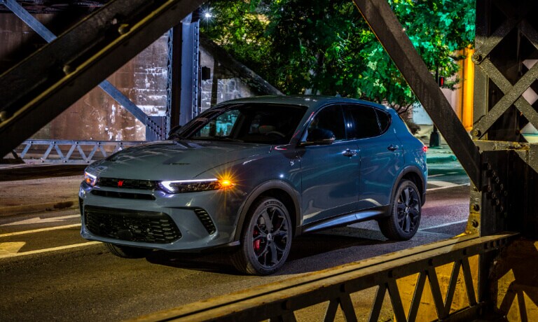 2025 Dodge Hornet on a city bridge