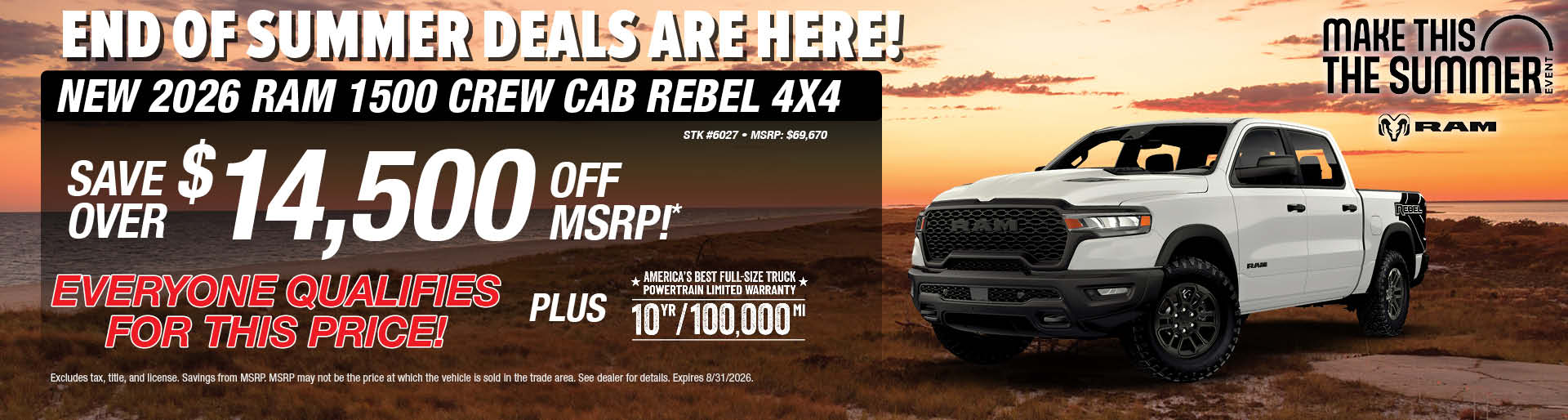 2026 Ram 1500 Crew Cab Rebel | Sunnyside CDJR