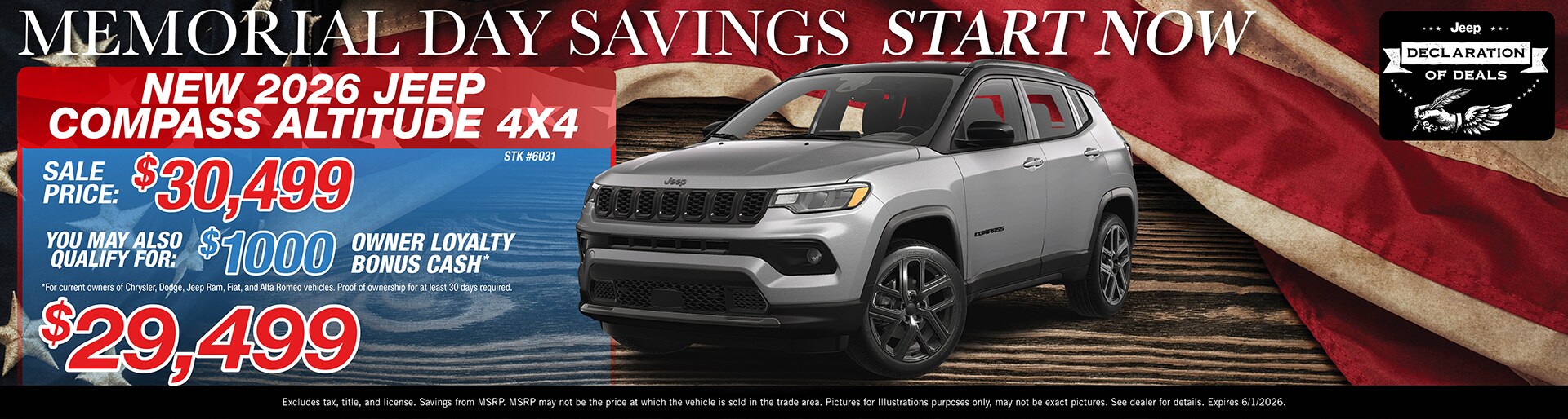 New 2026 Jeep Compass Offer | Sunnyside CDJR