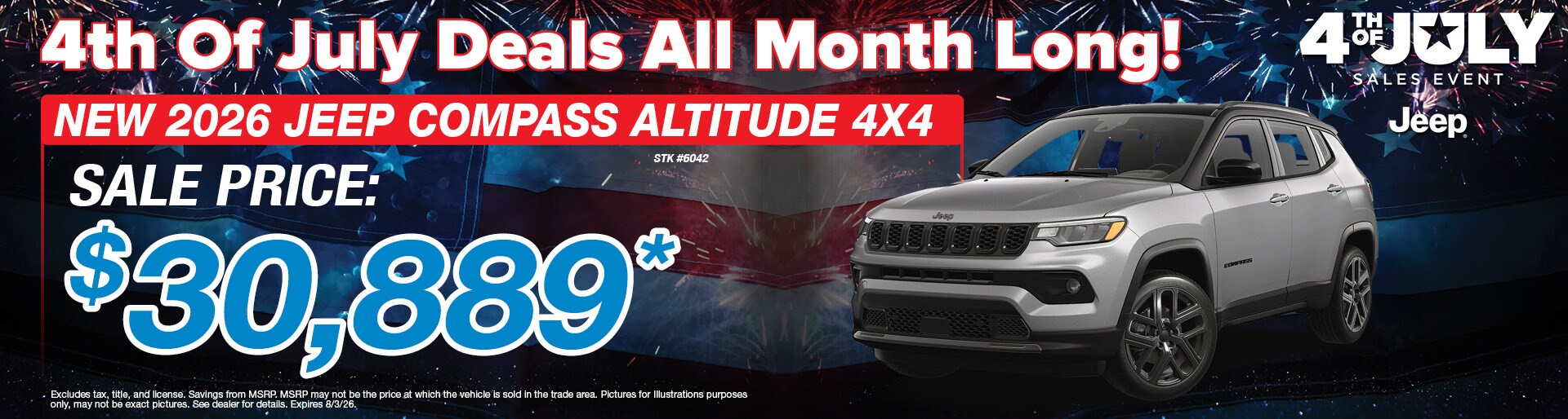 New 2026 Jeep Compass Offer | Sunnyside CDJR