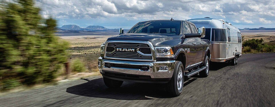 2018 RAM 2500 towing a trailer