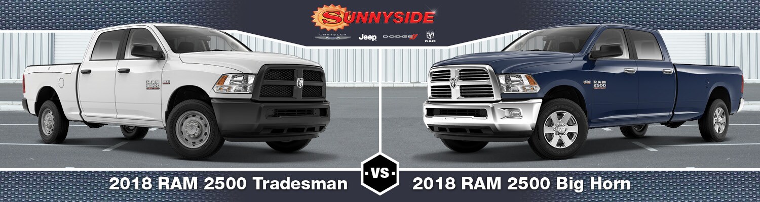 2018 ram 2500 tradesman vs big horn