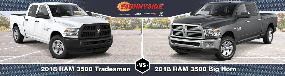 2018 RAM 3500 Tradesman vs. Big Horn