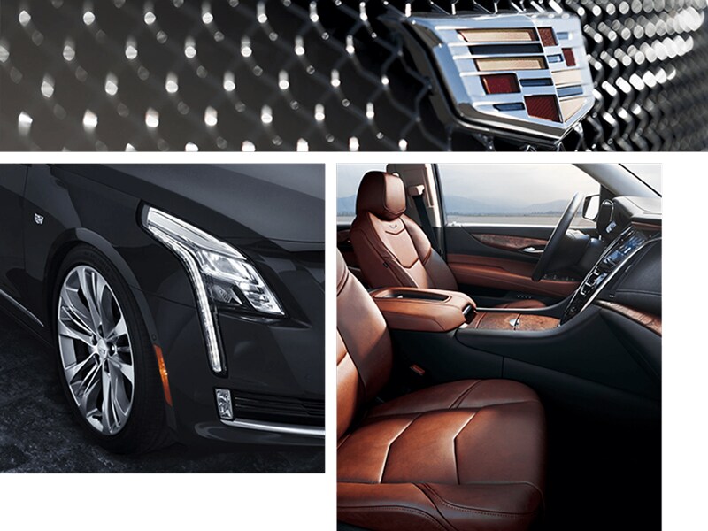 Cadillac vehicle exterior, interior and headlight