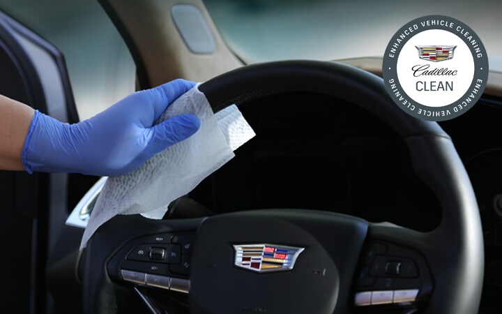 Cleaning Cadillac steering wheel